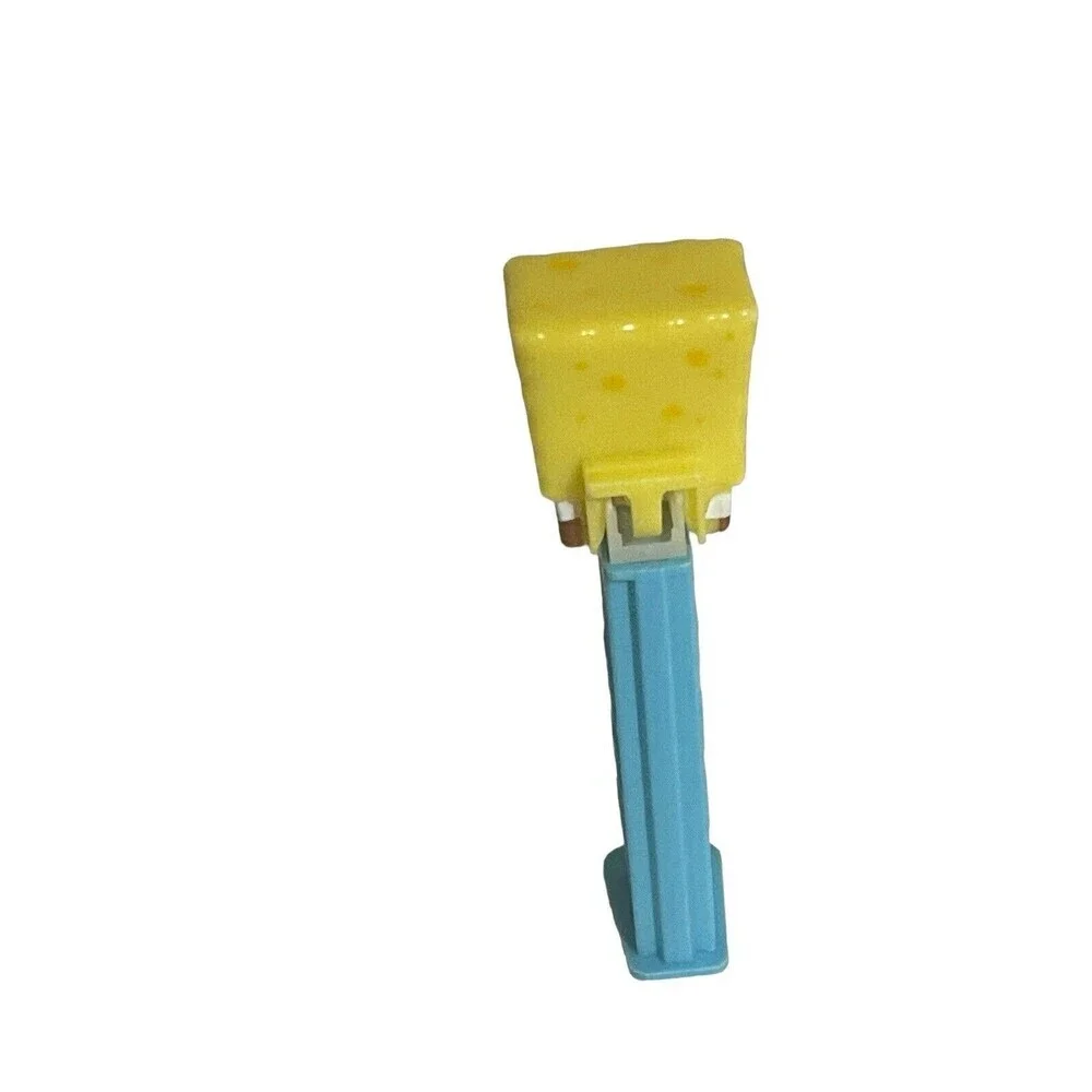 Pez Dispenser 2004 Viacom Sponge Bob Square Pants Blue Body Footed 4 7/8 Hungary
